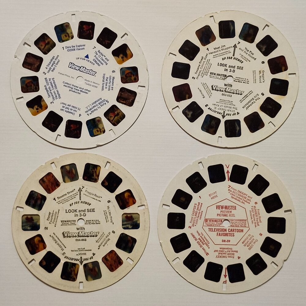 VINTAGE VIEW-MASTER Preview Reels x 4 Sawyer's Inc.